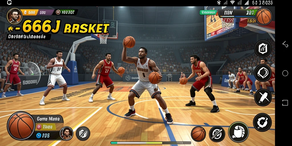 Antarmuka menarik dari game Basket 666J yang menampilkan aksi seru di lapangan.