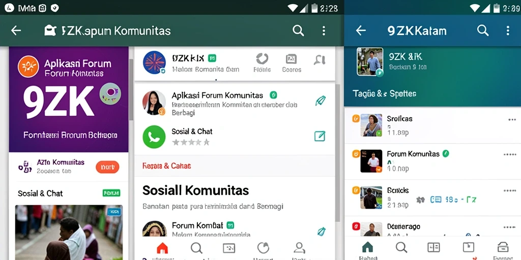 Tampilan antarmuka 9ZK yang menarik dan fungsional bagi pengguna Forum Komunitas.