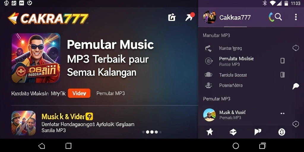 Tampilan antarmuka CAKRA777 yang sederhana dan fungsional.