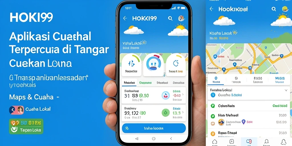 Tampilan antarmuka HOKI99 dengan informasi cuaca lokal yang akurat.