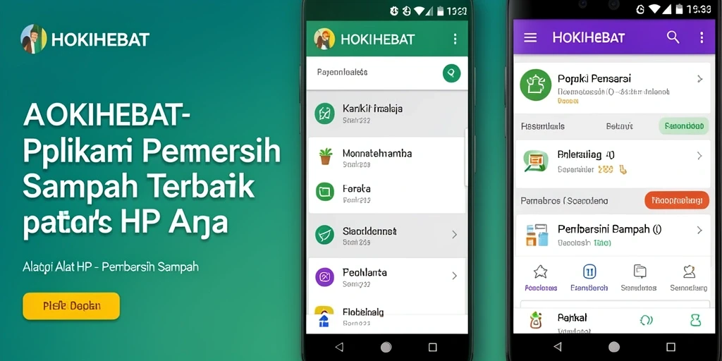 Antarmuka HOKIHEBAT yang sederhana dan fungsional.
