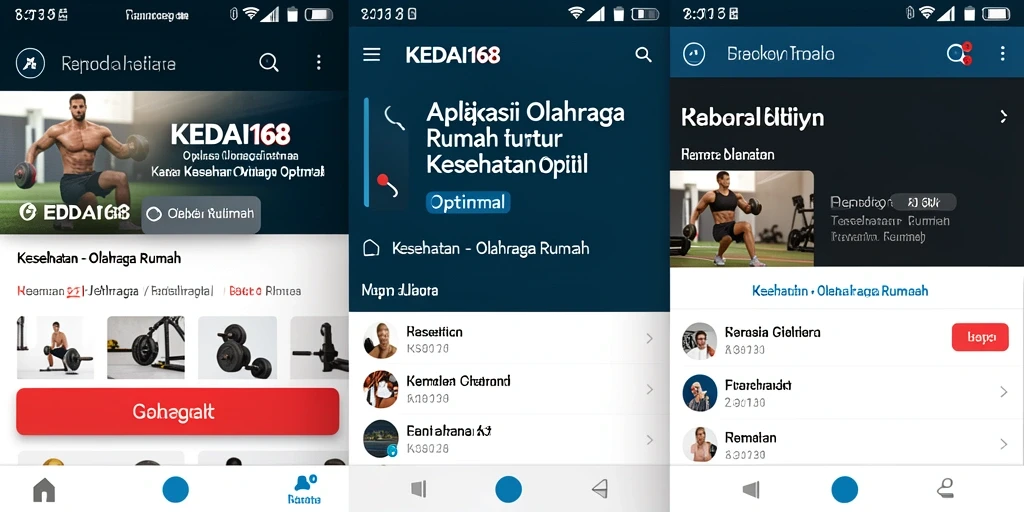 Tampilan antarmuka KEDAI168 yang ramah pengguna untuk olahraga rumah.