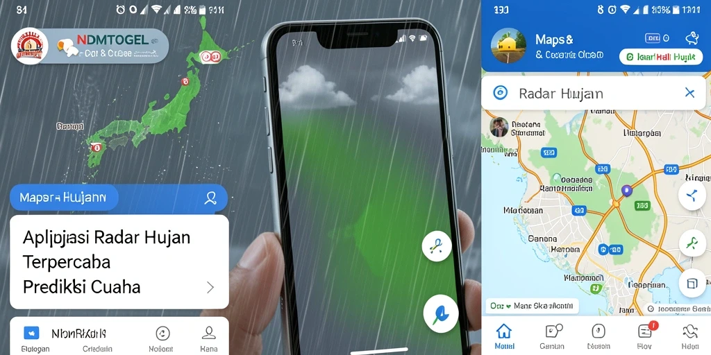 Tampilan antarmuka NDMTOGEL menampilkan informasi radar hujan yang jelas dan mudah dipahami.