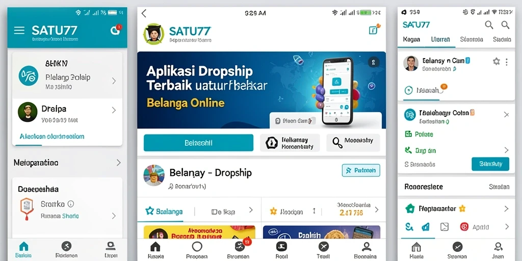 Antarmuka pengguna SATU77 dengan fungsi dropship yang intuitif.