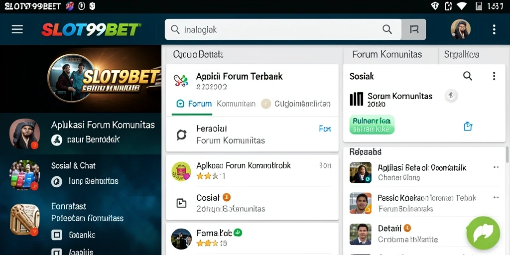 Antarmuka pengguna SLOT99BET yang menarik dan interaktif.