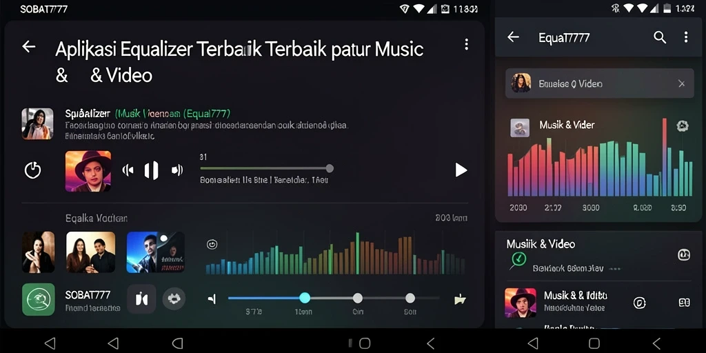 Antarmuka SOBAT777 dengan fitur Equalizer yang menarik.