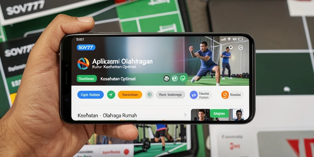 Antarmuka aplikasi SOV777 yang ramah pengguna untuk olahraga rumah.
